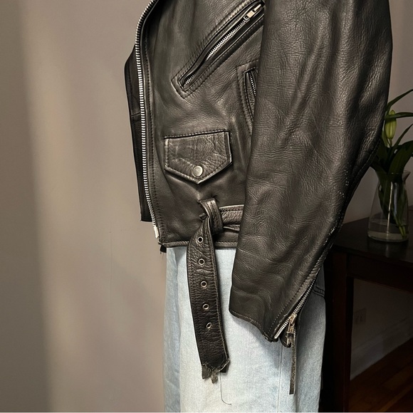 SOLD Vintage Leather Moto Jacket - Picture 5 of 7